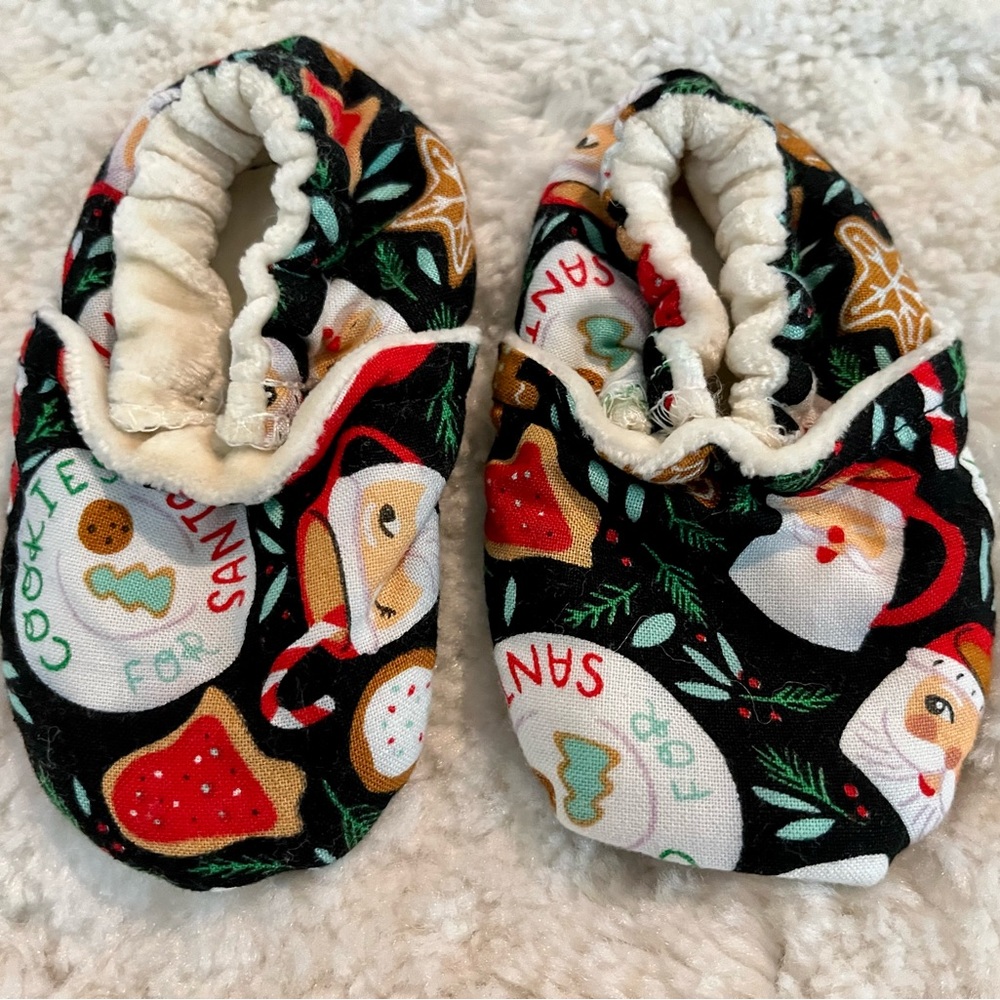 Baby 3-6m Christmas cookies for Santa slipper shoes - Handmade from Etsy
